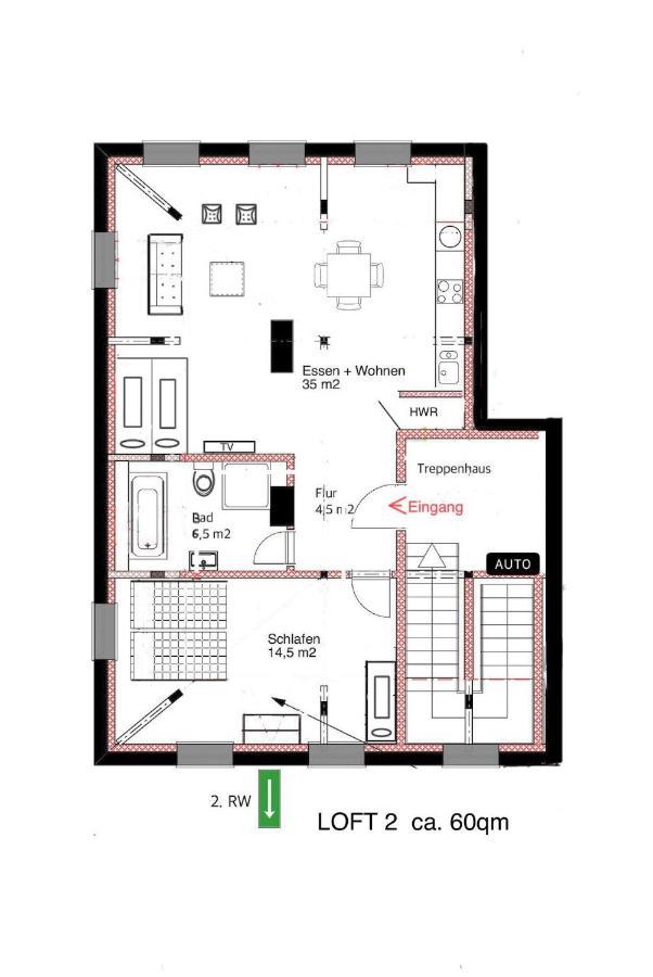 Ferienwohnung Loft 2 Varel Exterior foto